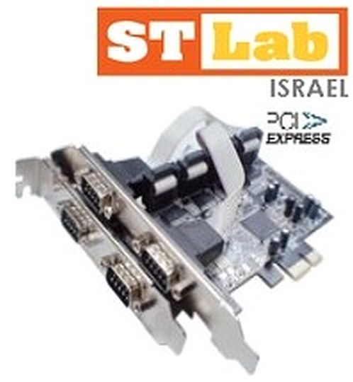 כרטיס pci-e ל- 4 יציאות rs232 דגם I-343