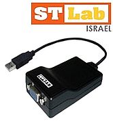 מתאם usb2 ליציאת vga לרזולוציה 1680X1050 דגם U-470