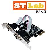 כרטיס pci-e ל- 2 יציאות rs232 דגם I-360