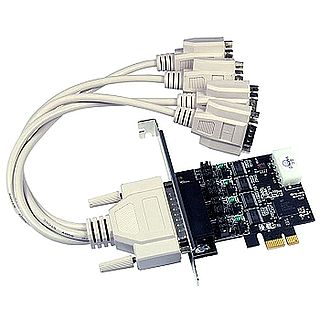 כרטיס pci-e ל- 4 יציאות low proflie rs232